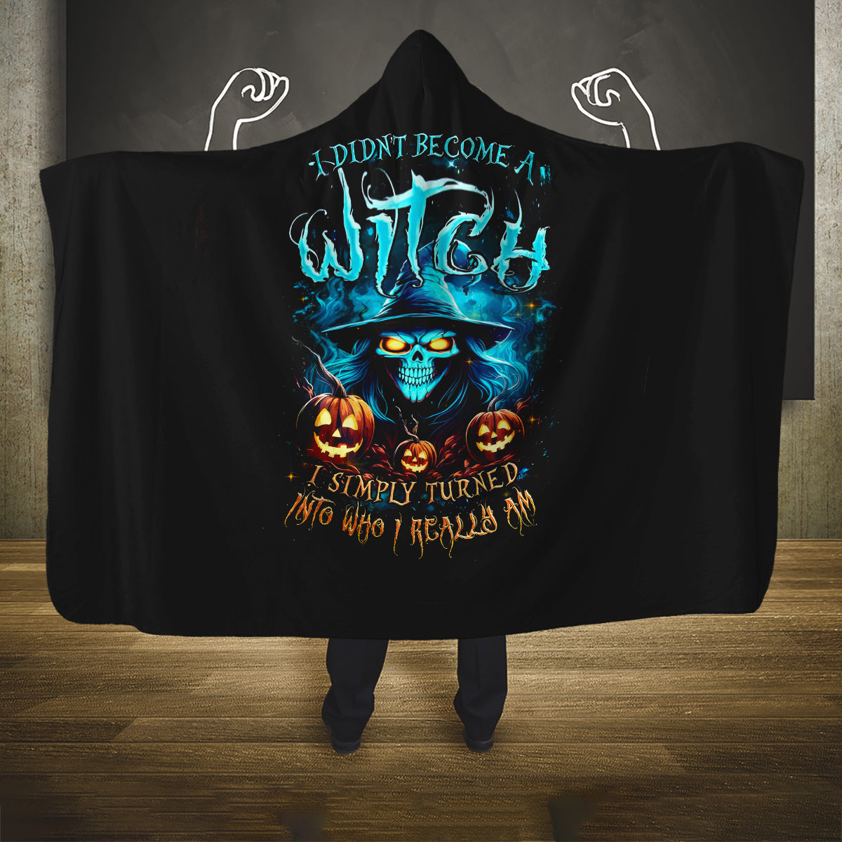 witch-skull-halloween-hooded-blanket-i-didnt-becom-a-witch