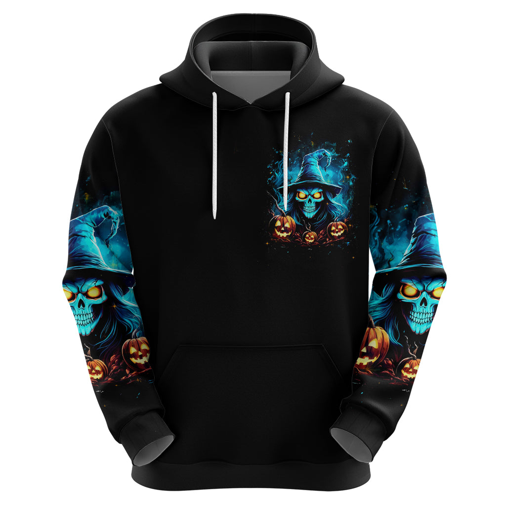 Witch Skull Halloween Hoodie I Didn't Becom A Witch - Wonder Print Shop