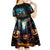 Witch Skull Halloween Kid Short Sleeve Dress I Didn't Becom A Witch - Wonder Print Shop
