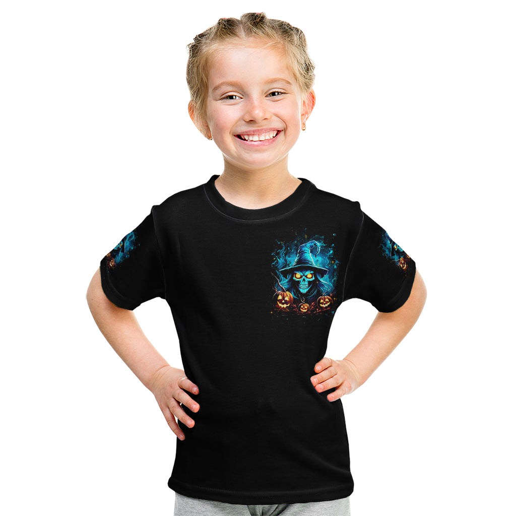 Witch Skull Halloween Kid T Shirt I Didn't Becom A Witch - Wonder Print Shop