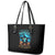 Witch Skull Halloween Leather Tote Bag I Didn't Becom A Witch - Wonder Print Shop