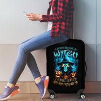 Witch Skull Halloween Luggage Cover I Didn't Becom A Witch - Wonder Print Shop