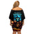Witch Skull Halloween Off Shoulder Short Dress I Didn't Becom A Witch - Wonder Print Shop