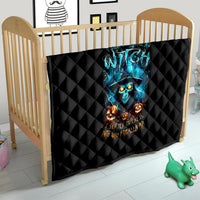 Witch Skull Halloween Quilt I Didn't Becom A Witch - Wonder Print Shop