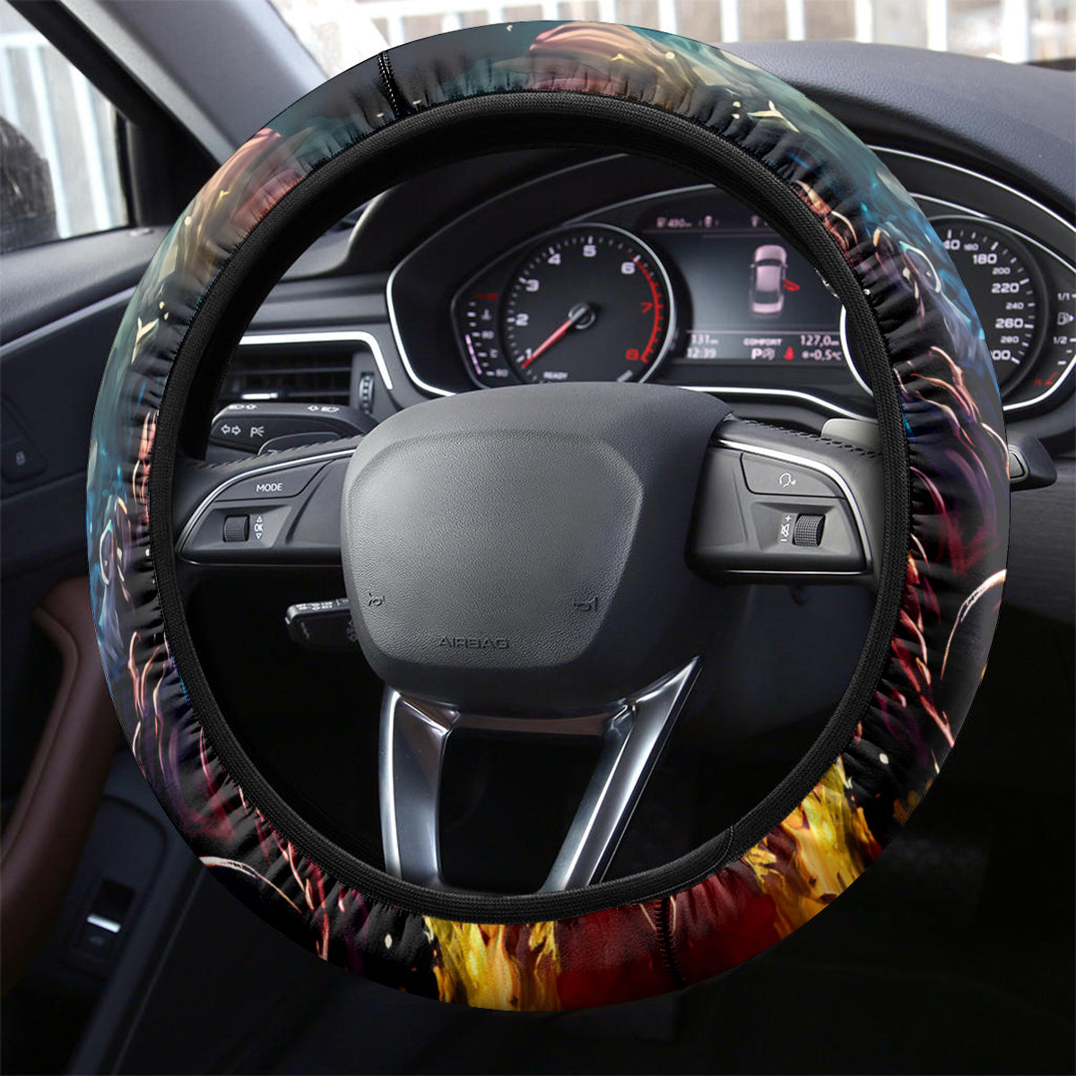 Witch Skull Halloween Steering Wheel Cover I Didn't Becom A Witch - Wonder Print Shop