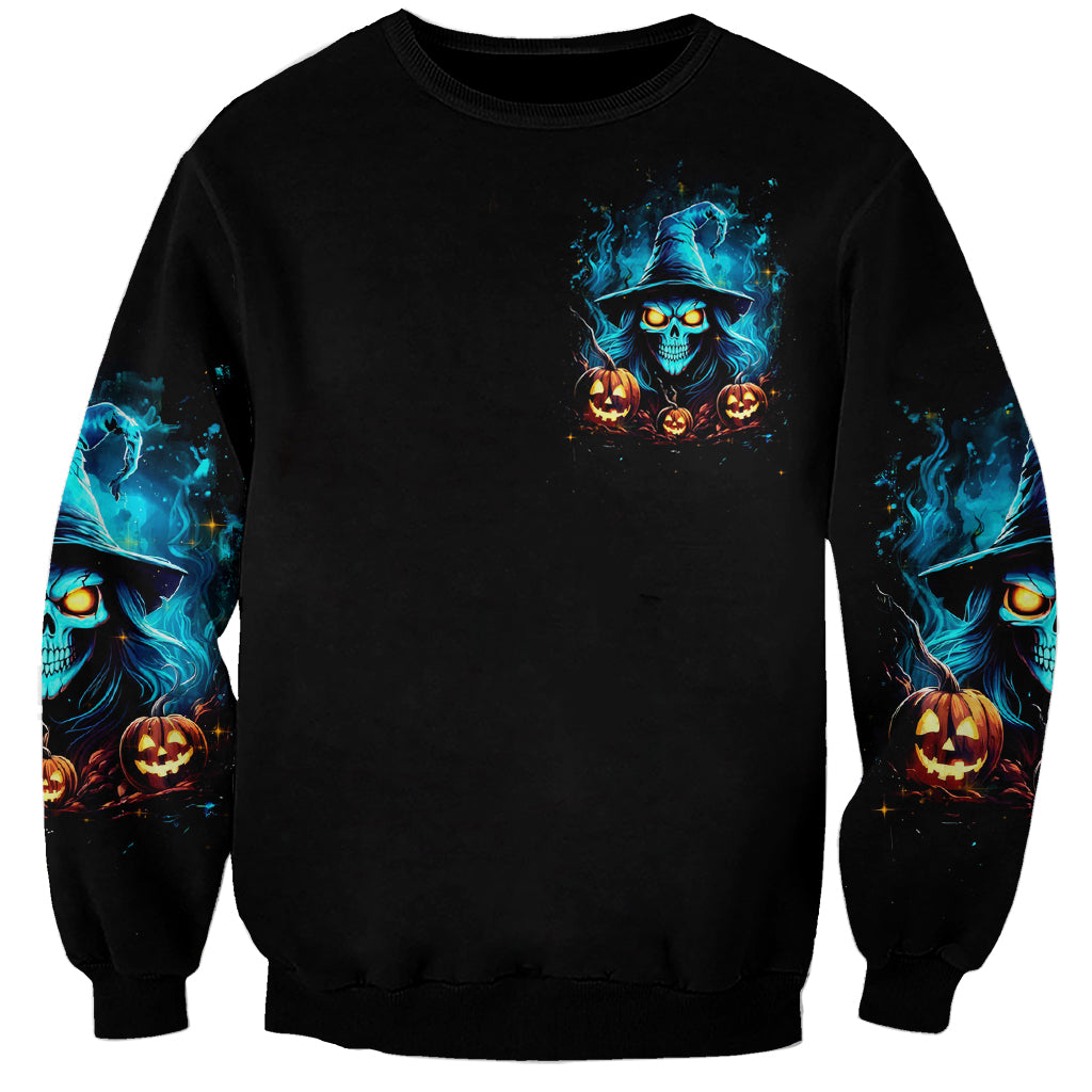 Witch Skull Halloween Sweatshirt I Didn't Becom A Witch - Wonder Print Shop
