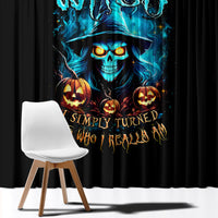 Witch Skull Halloween Window Curtain I Didn't Becom A Witch - Wonder Print Shop