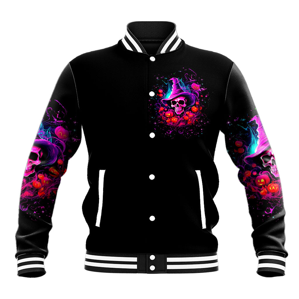 Witch Pumkin Skull Baseball Jacket Don't Try To Figure Me Out I'm A Special - Wonder Print Shop