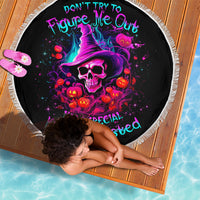 Witch Pumkin Skull Beach Blanket Don't Try To Figure Me Out I'm A Special - Wonder Print Shop