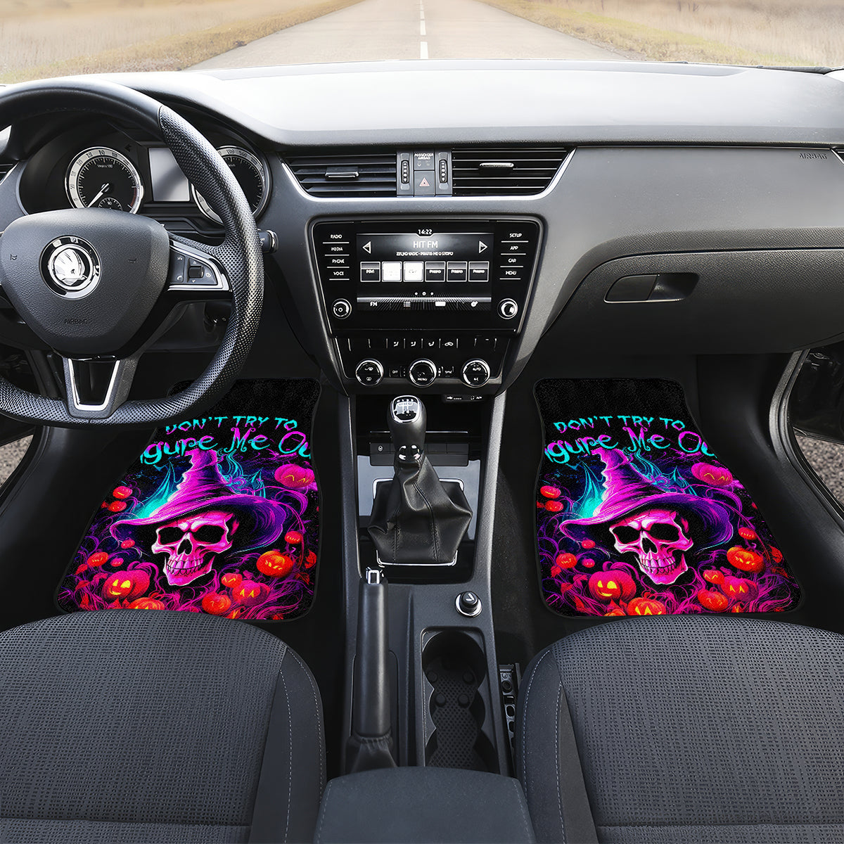 Witch Pumkin Skull Car Mats Don't Try To Figure Me Out I'm A Special - Wonder Print Shop