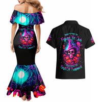 Witch Pumkin Skull Couples Matching Mermaid Dress and Hawaiian Shirt Don't Try To Figure Me Out I'm A Special - Wonder Print Shop