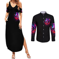 Witch Pumkin Skull Couples Matching Summer Maxi Dress and Long Sleeve Button Shirt Don't Try To Figure Me Out I'm A Special - Wonder Print Shop