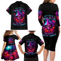 Witch Pumkin Skull Family Matching Long Sleeve Bodycon Dress and Hawaiian Shirt Don't Try To Figure Me Out I'm A Special - Wonder Print Shop