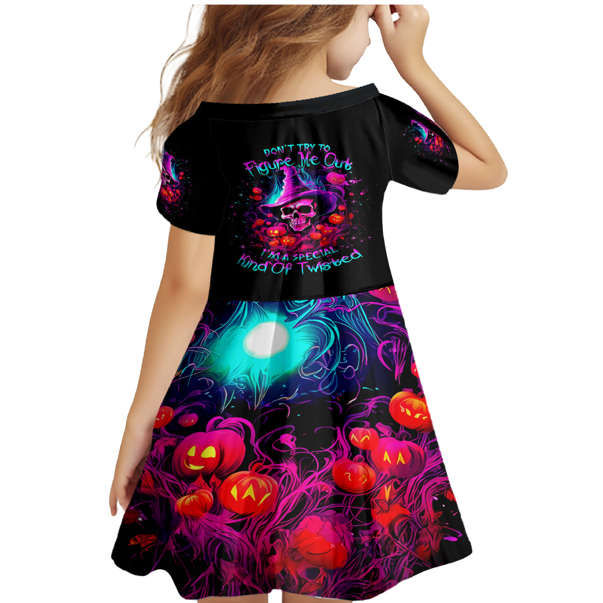 Witch Pumkin Skull Family Matching Mermaid Dress and Hawaiian Shirt Don't Try To Figure Me Out I'm A Special - Wonder Print Shop