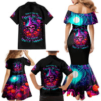 Witch Pumkin Skull Family Matching Mermaid Dress and Hawaiian Shirt Don't Try To Figure Me Out I'm A Special - Wonder Print Shop