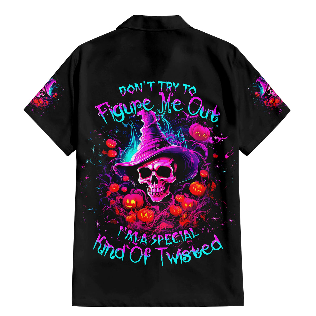 Witch Pumkin Skull Family Matching Mermaid Dress and Hawaiian Shirt Don't Try To Figure Me Out I'm A Special - Wonder Print Shop