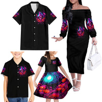 Witch Pumkin Skull Family Matching Off Shoulder Long Sleeve Dress and Hawaiian Shirt Don't Try To Figure Me Out I'm A Special - Wonder Print Shop