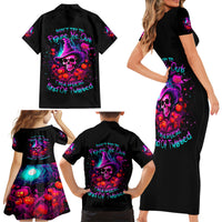 Witch Pumkin Skull Family Matching Short Sleeve Bodycon Dress and Hawaiian Shirt Don't Try To Figure Me Out I'm A Special - Wonder Print Shop