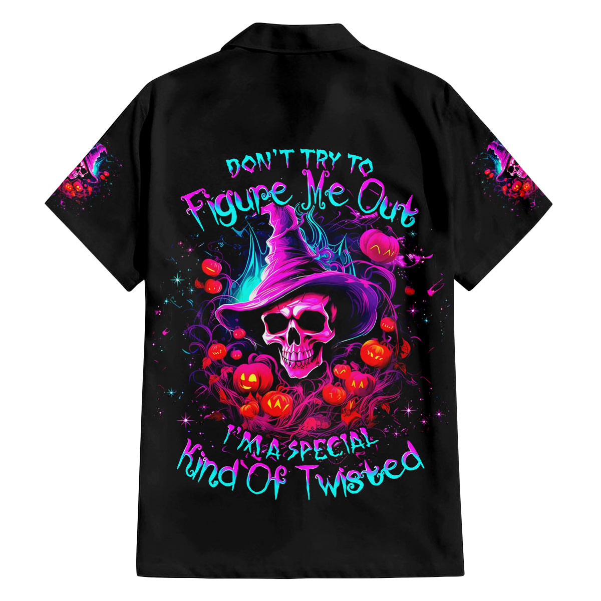 Witch Pumkin Skull Family Matching Summer Maxi Dress and Hawaiian Shirt Don't Try To Figure Me Out I'm A Special - Wonder Print Shop