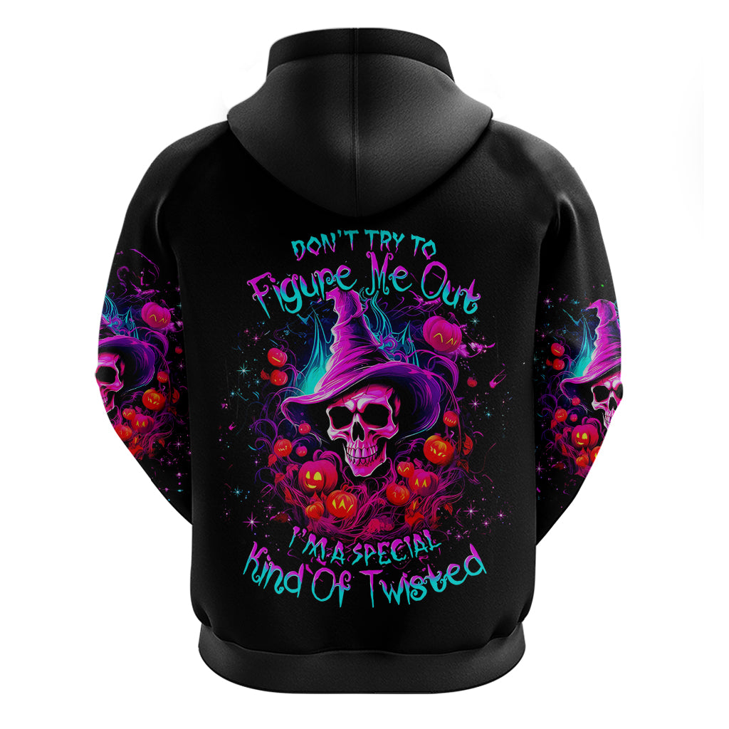 Witch Pumkin Skull Hoodie Don't Try To Figure Me Out I'm A Special - Wonder Print Shop