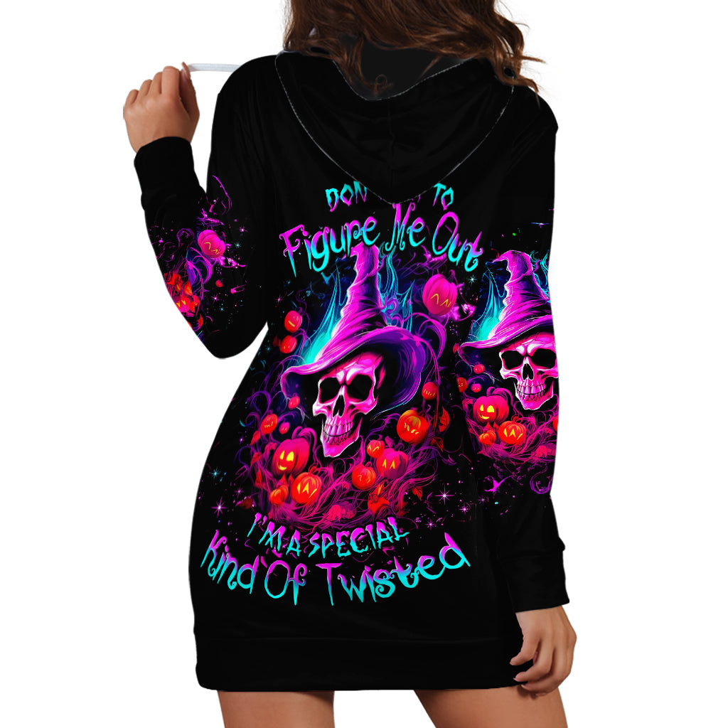 Witch Pumkin Skull Hoodie Dress Don't Try To Figure Me Out I'm A Special - Wonder Print Shop