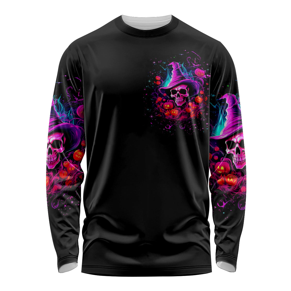 Witch Pumkin Skull Long Sleeve Shirt Don't Try To Figure Me Out I'm A Special - Wonder Print Shop