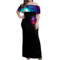 Witch Pumkin Skull Off Shoulder Maxi Dress Don't Try To Figure Me Out I'm A Special - Wonder Print Shop
