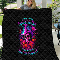 Witch Pumkin Skull Quilt Don't Try To Figure Me Out I'm A Special - Wonder Print Shop