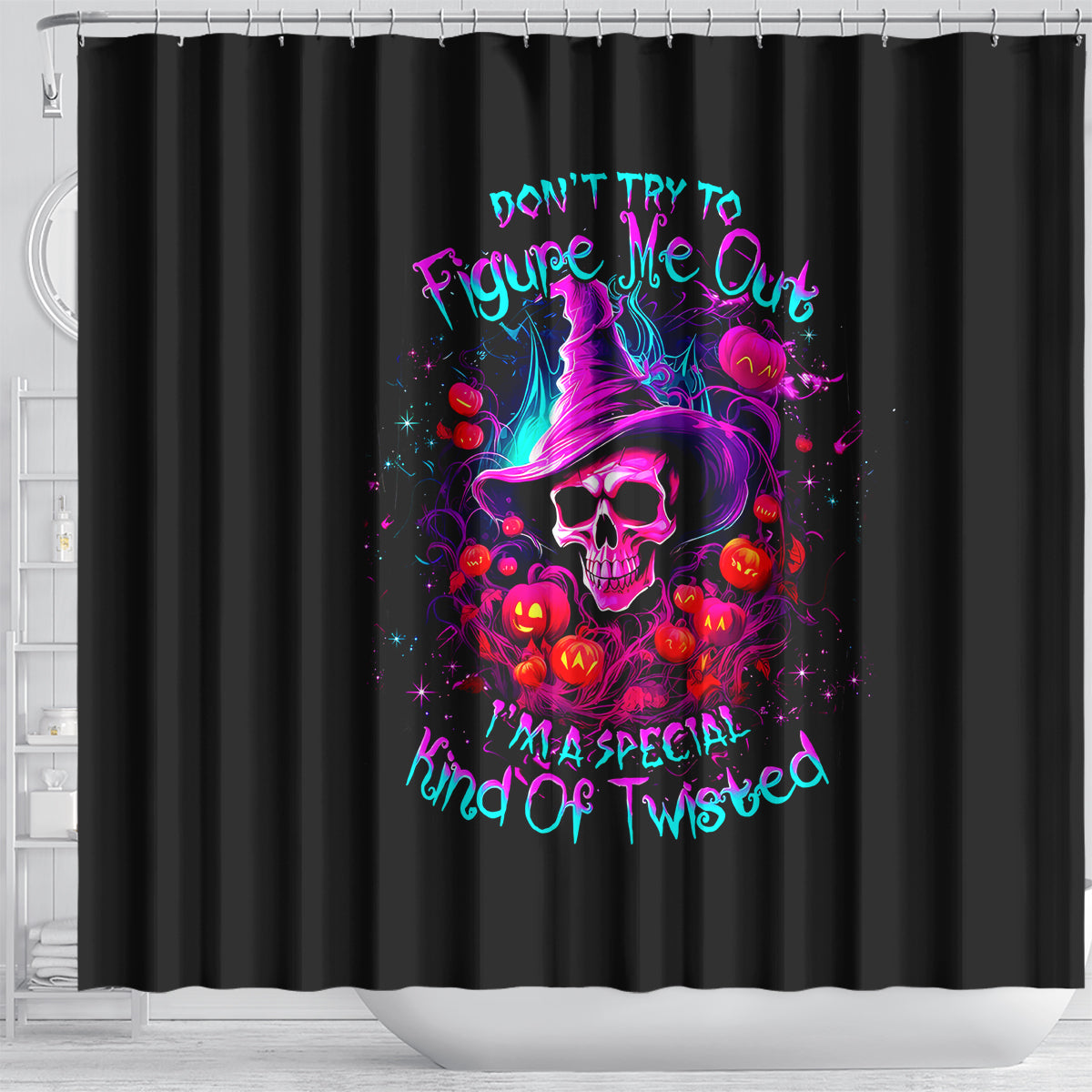 witch-pumkin-skull-shower-curtain-dont-try-to-figure-me-out-im-a-special