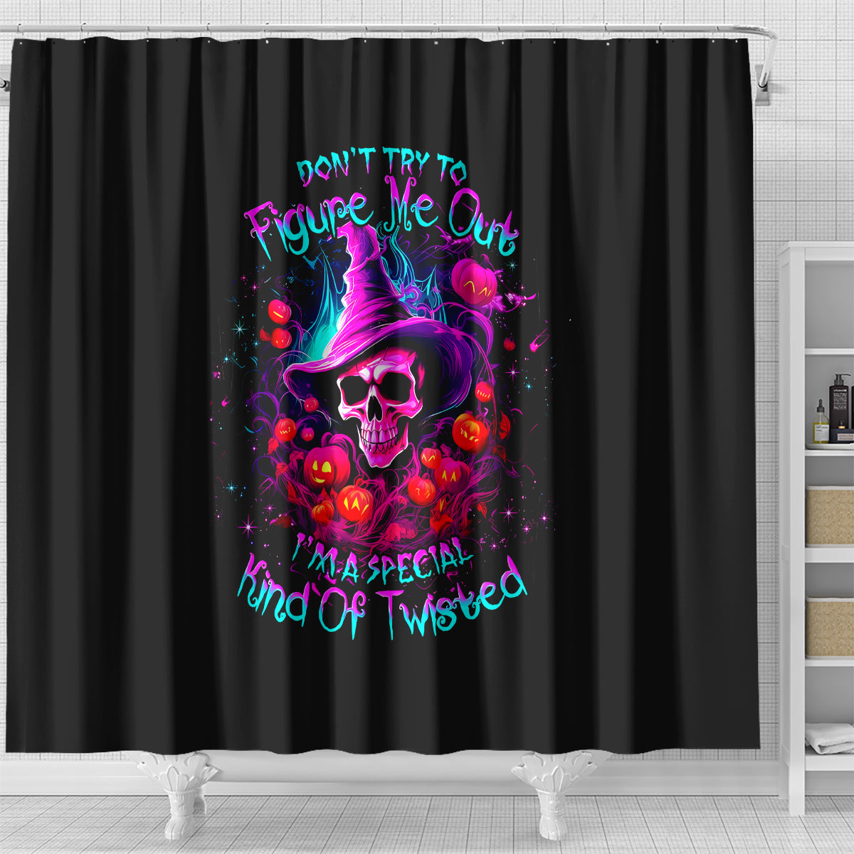 witch-pumkin-skull-shower-curtain-dont-try-to-figure-me-out-im-a-special