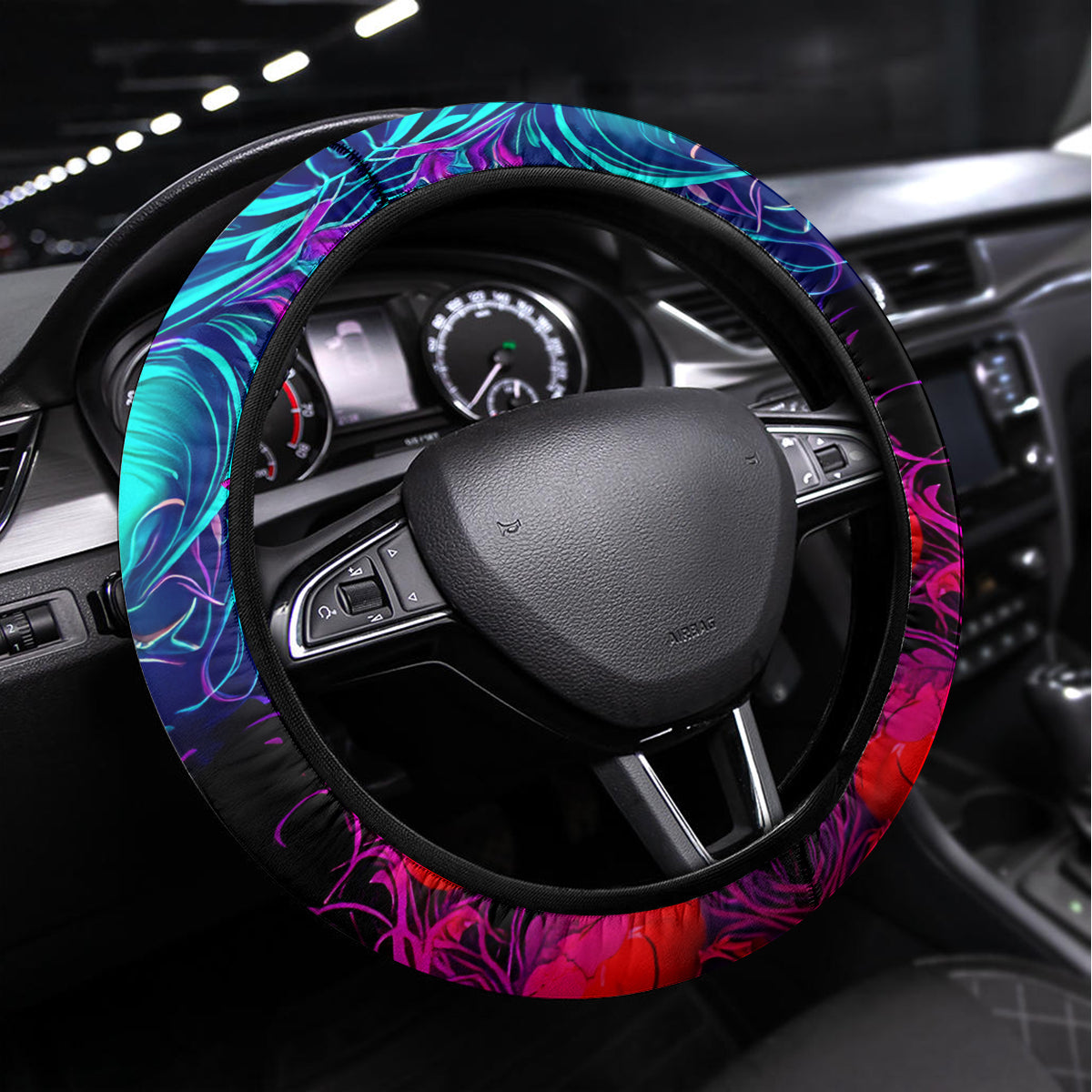 Witch Pumkin Skull Steering Wheel Cover Don't Try To Figure Me Out I'm A Special - Wonder Print Shop
