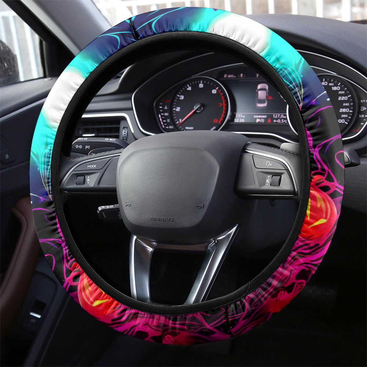 Witch Pumkin Skull Steering Wheel Cover Don't Try To Figure Me Out I'm A Special - Wonder Print Shop