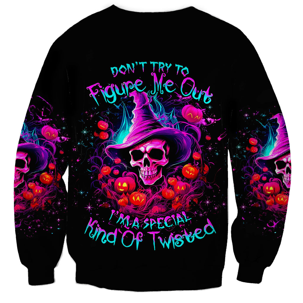 Witch Pumkin Skull Sweatshirt Don't Try To Figure Me Out I'm A Special - Wonder Print Shop