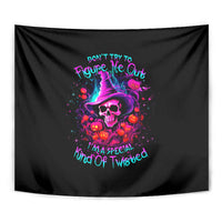 Witch Pumkin Skull Tapestry Don't Try To Figure Me Out I'm A Special - Wonder Print Shop