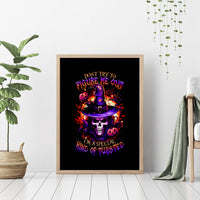 Wizard Skull Halloween Canvas Wall Art Don't Try To Figure Me Out I'm A Special - Wonder Print Shop