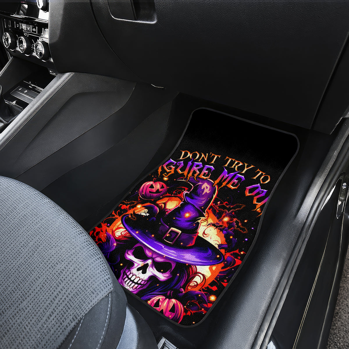Wizard Skull Halloween Car Mats Don't Try To Figure Me Out I'm A Special - Wonder Print Shop