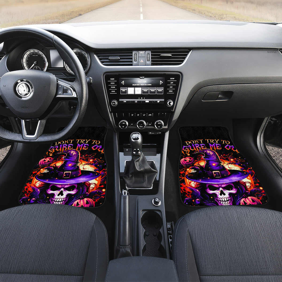 Wizard Skull Halloween Car Mats Don't Try To Figure Me Out I'm A Special - Wonder Print Shop