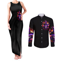 Wizard Skull Halloween Couples Matching Tank Maxi Dress and Long Sleeve Button Shirt Don't Try To Figure Me Out I'm A Special - Wonder Print Shop