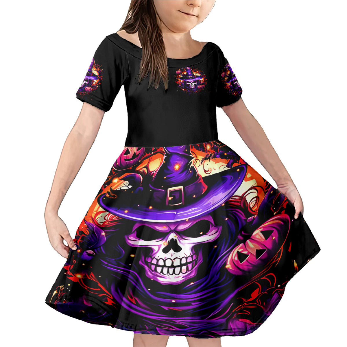 Wizard Skull Halloween Family Matching Mermaid Dress and Hawaiian Shirt Don't Try To Figure Me Out I'm A Special - Wonder Print Shop