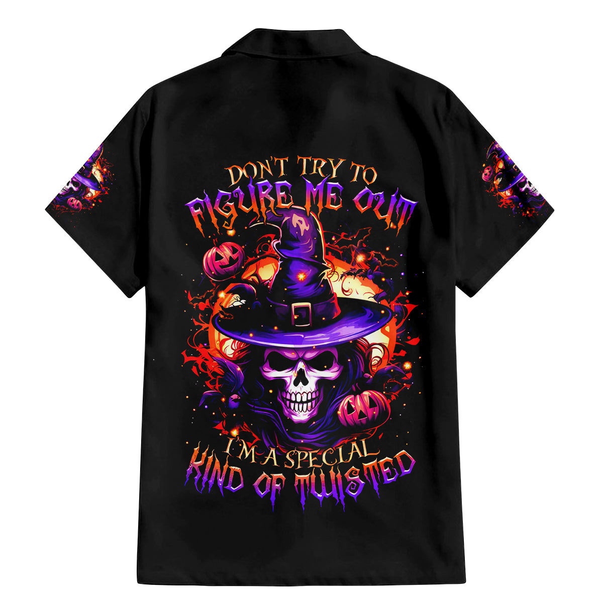 Wizard Skull Halloween Family Matching Mermaid Dress and Hawaiian Shirt Don't Try To Figure Me Out I'm A Special - Wonder Print Shop