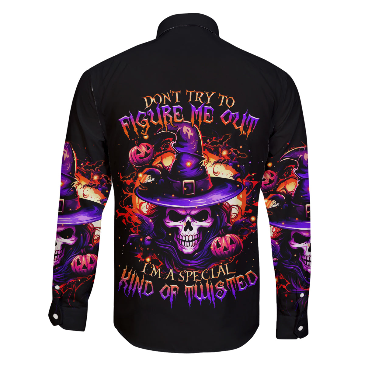 Wizard Skull Halloween Family Matching Mermaid Dress and Hawaiian Shirt Don't Try To Figure Me Out I'm A Special - Wonder Print Shop