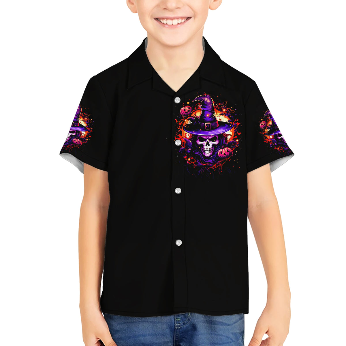 Wizard Skull Halloween Kid Hawaiian Shirt Don't Try To Figure Me Out I'm A Special - Wonder Print Shop