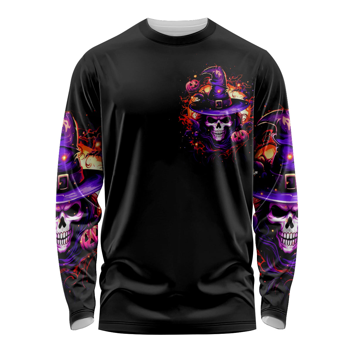 Wizard Skull Halloween Long Sleeve Shirt Don't Try To Figure Me Out I'm A Special - Wonder Print Shop