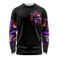 Wizard Skull Halloween Long Sleeve Shirt Don't Try To Figure Me Out I'm A Special - Wonder Print Shop