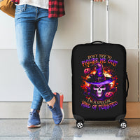 Wizard Skull Halloween Luggage Cover Don't Try To Figure Me Out I'm A Special - Wonder Print Shop
