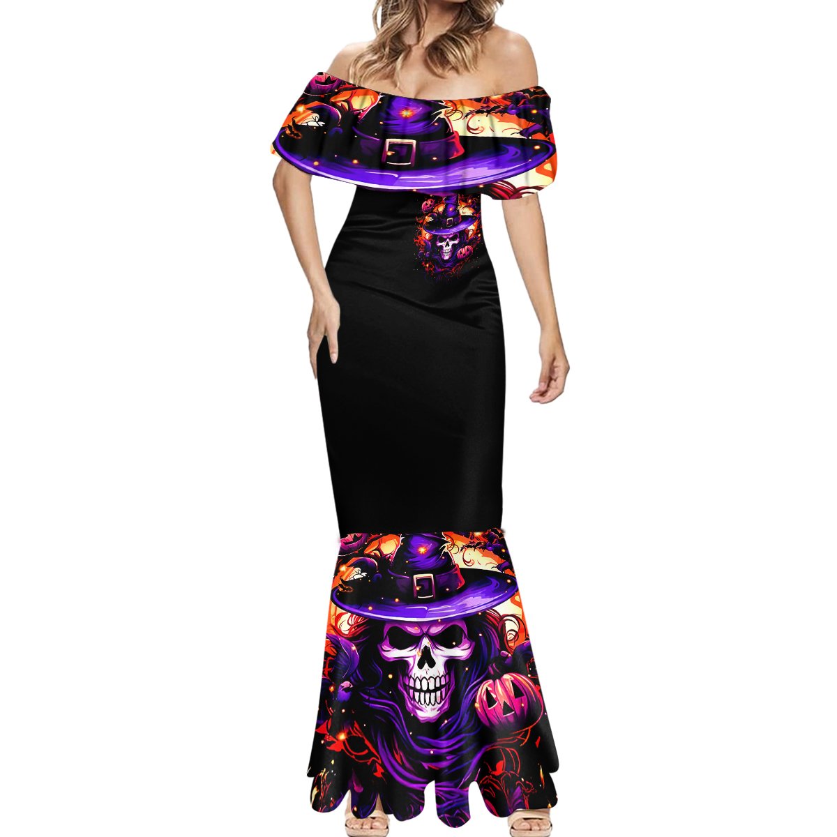 Wizard Skull Halloween Mermaid Dress Don't Try To Figure Me Out I'm A Special - Wonder Print Shop