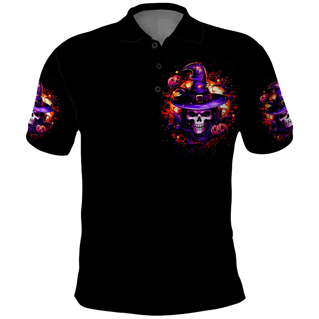 Wizard Skull Halloween Polo Shirt Don't Try To Figure Me Out I'm A Special - Wonder Print Shop
