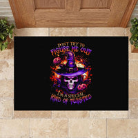 Wizard Skull Halloween Rubber Doormat Don't Try To Figure Me Out I'm A Special - Wonder Print Shop