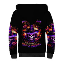 Wizard Skull Halloween Sherpa Hoodie Don't Try To Figure Me Out I'm A Special - Wonder Print Shop
