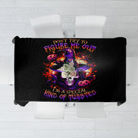 Wizard Skull Halloween Tablecloth Don't Try To Figure Me Out I'm A Special - Wonder Print Shop